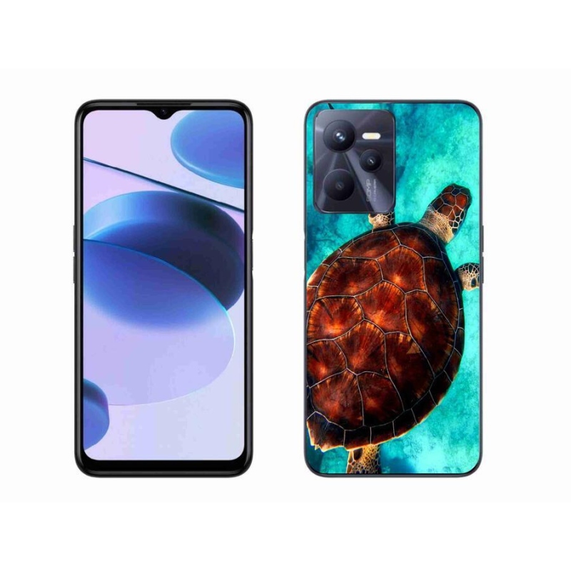 Zselés borító mmCase mobilhoz Realme C35 - teknősbéka