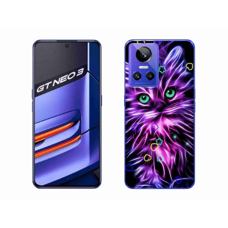Zselés borítás mmCase a Realme GT Neo 3 készülékhez - absztrakt macska