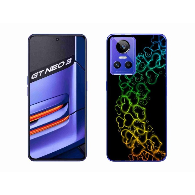 Gél borító mmCase mobilhoz Realme GT Neo 3 - színes szívek