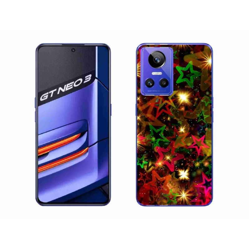 Gél borítás mmCase mobilhoz Realme GT Neo 3 - színes csillagok