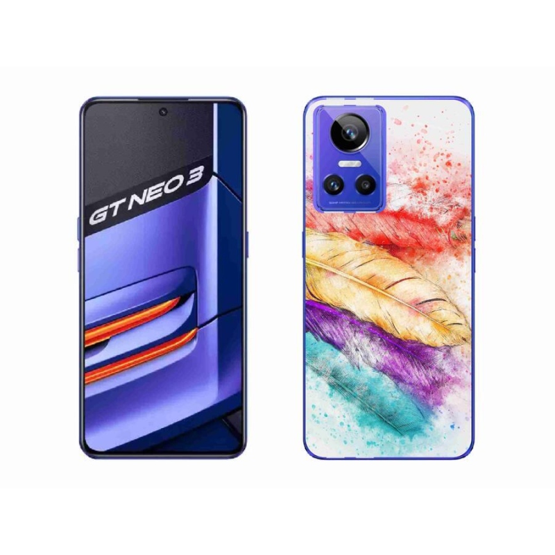 Gél borítás mmCase mobilhoz Realme GT Neo 3 - színes tollak