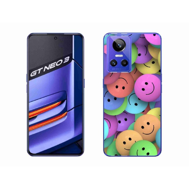 Gél borító mmCase mobilhoz Realme GT Neo 3 - színes smiley-k