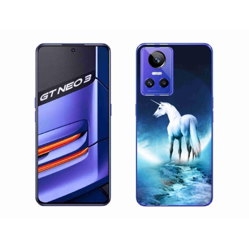 Gél borítás mmCase a Realme GT Neo 3 készülékhez - fehér egyszarvú