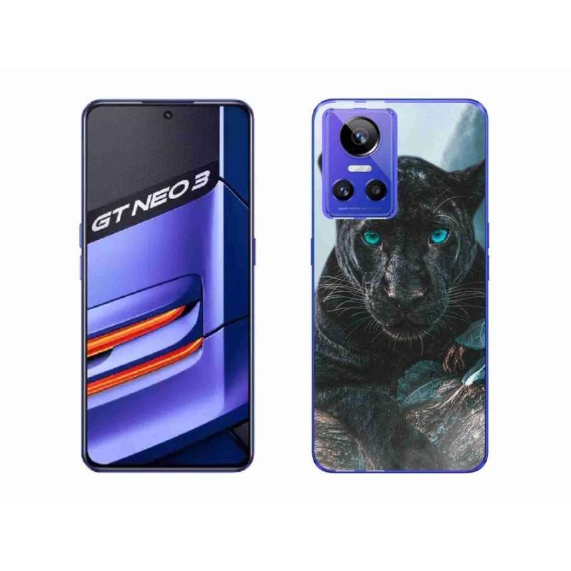 Gél borítás mmCase a Realme GT Neo 3 készülékhez - fekete párduc