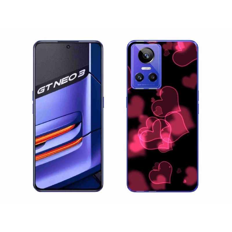 Gél borítás mmCase a Realme GT Neo 3 készülékhez - piros szívek