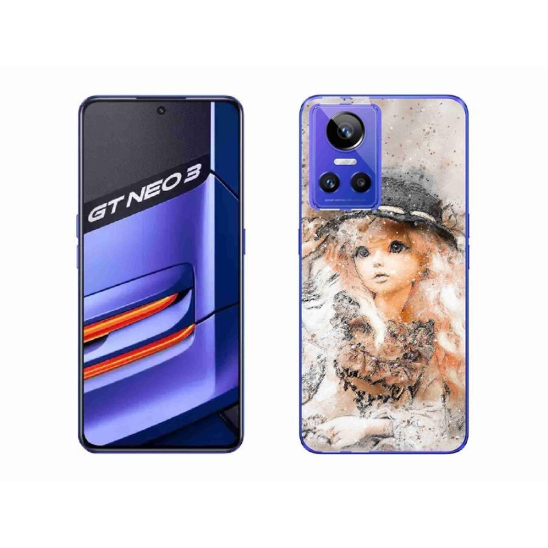 Gél borító mmCase mobilhoz Realme GT Neo 3 - lány kalappal