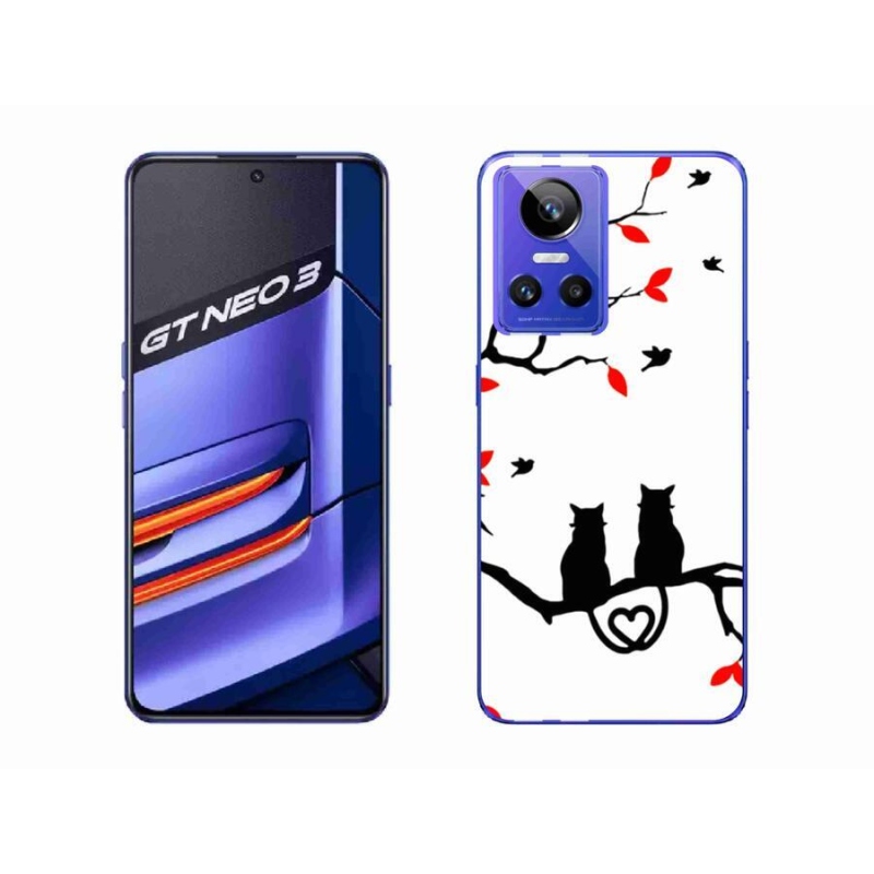 Gél borítás mmCase a Realme GT Neo 3 készülékhez - macska szeretet