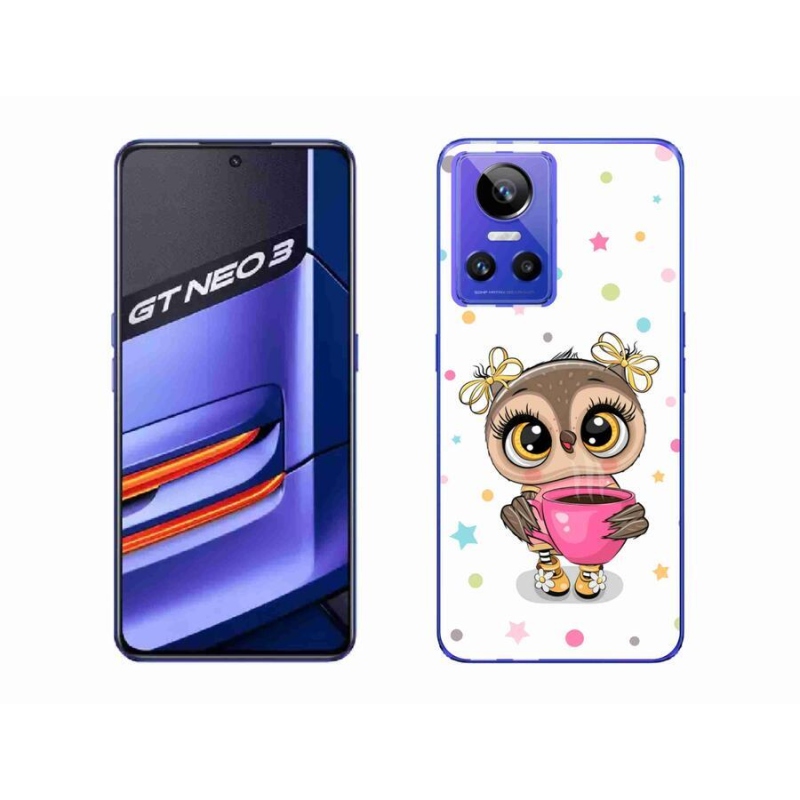 Gél borítás mmCase a Realme GT Neo 3 készülékhez - rajzfilm bagoly