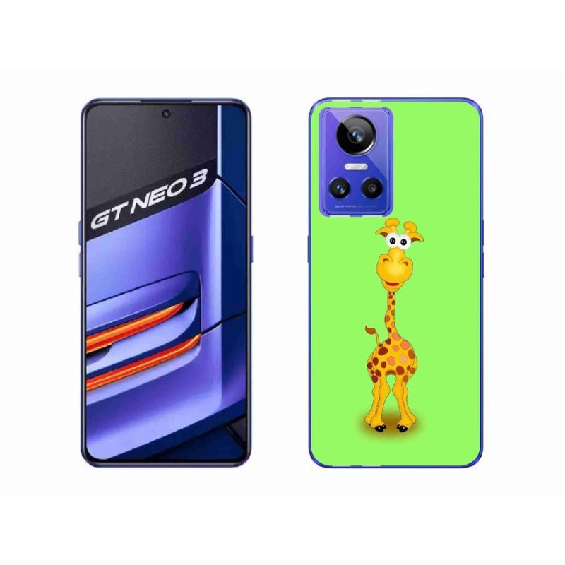 Gél borítás mmCase mobilhoz Realme GT Neo 3 - rajzfilm zsiráf