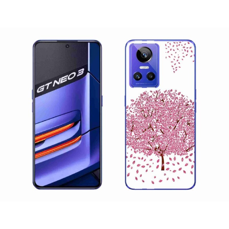 Gél borító mmCase mobilhoz Realme GT Neo 3 - rajzfilmfa levelekkel