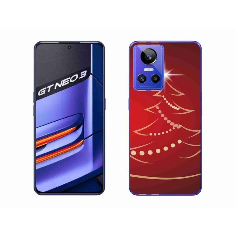 Gél borítás mmCase a Realme GT Neo 3 számára - karácsonyfa karikatúra
