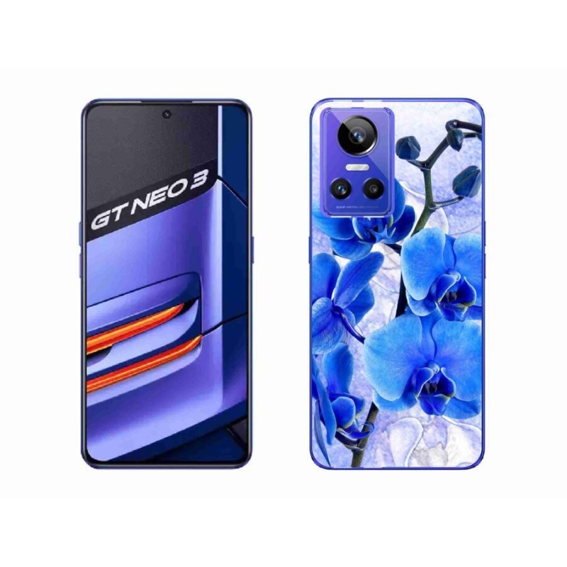 Zselés borítás mmCase a Realme GT Neo 3 készülékhez - kék virágok
