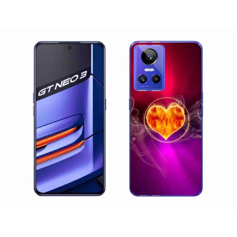 Gél borítás mmCase mobilhoz Realme GT Neo 3 - tüzes szív