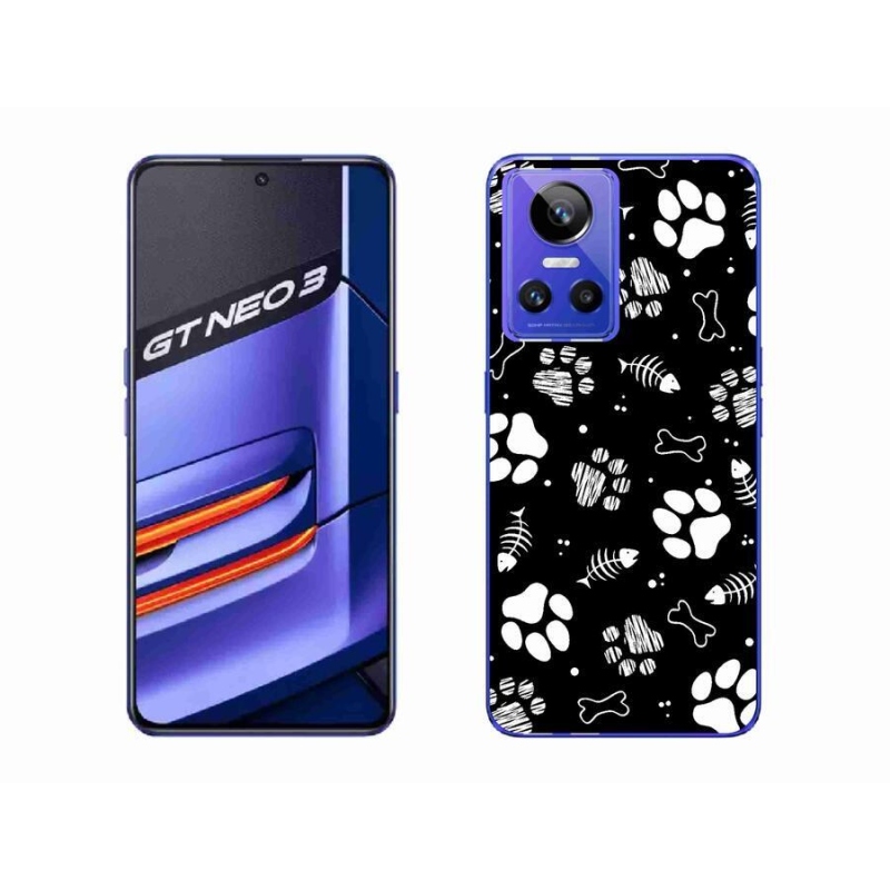 Gél borítás mmCase a Realme GT Neo 3 készülékhez - kutyamancsok