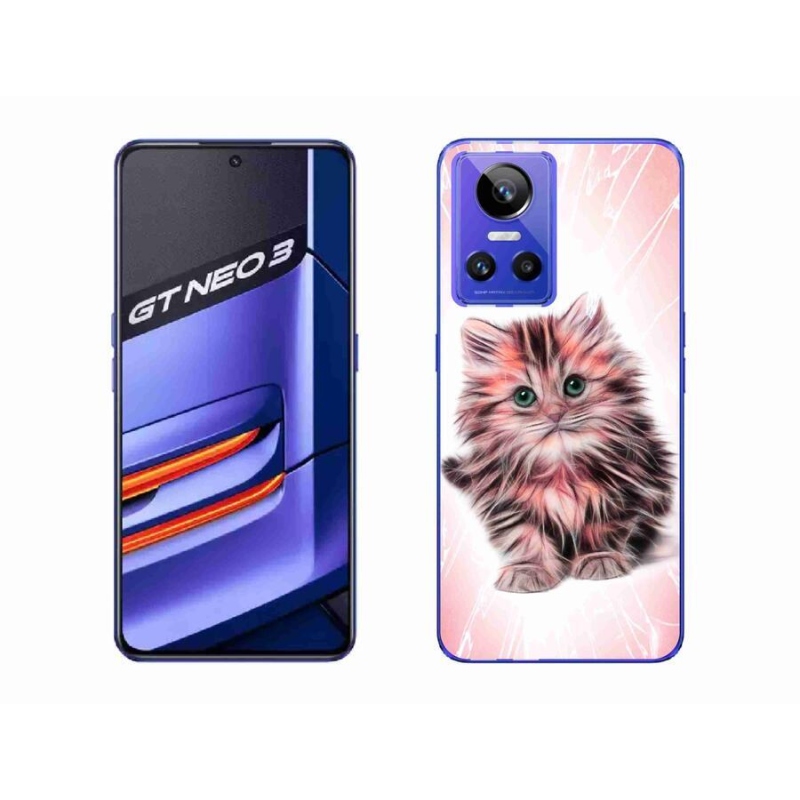 Gél borítás mmCase mobilhoz Realme GT Neo 3 - aranyos cica