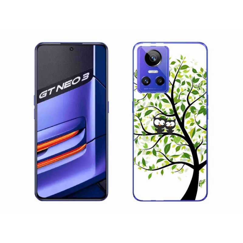 Gél borítás mmCase a Realme GT Neo 3 számára - baglyok a fán