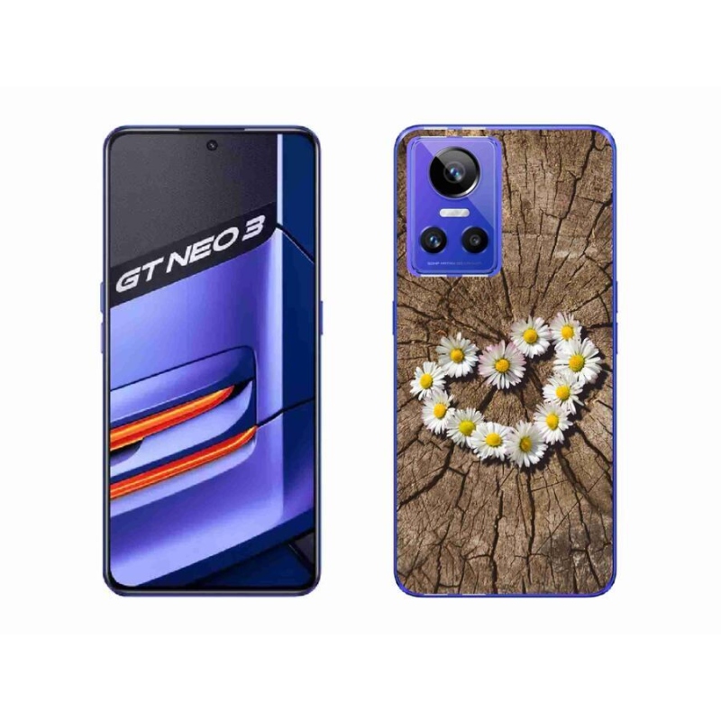 Gél borítás mmCase mobilhoz Realme GT Neo 3 - szív a százszorszépek szívéből