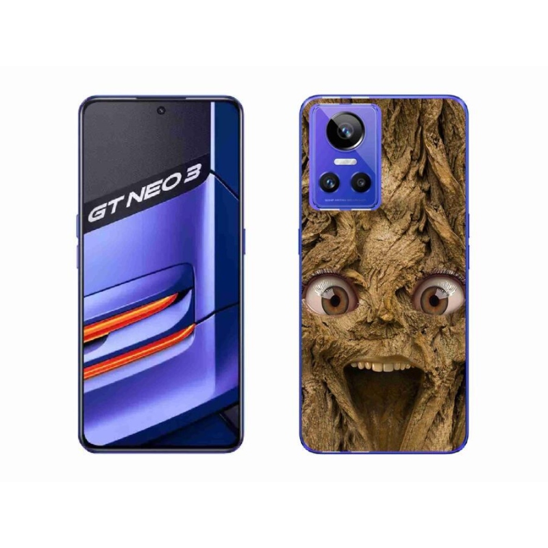 Gél borítás mmCase a Realme GT Neo 3 számára - boldog fa szemekkel