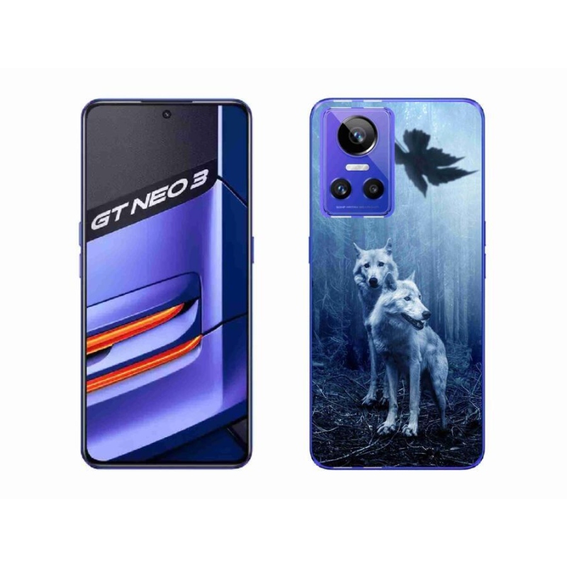 Gél borítás mmCase mobilhoz Realme GT Neo 3 - farkasok az erdőben