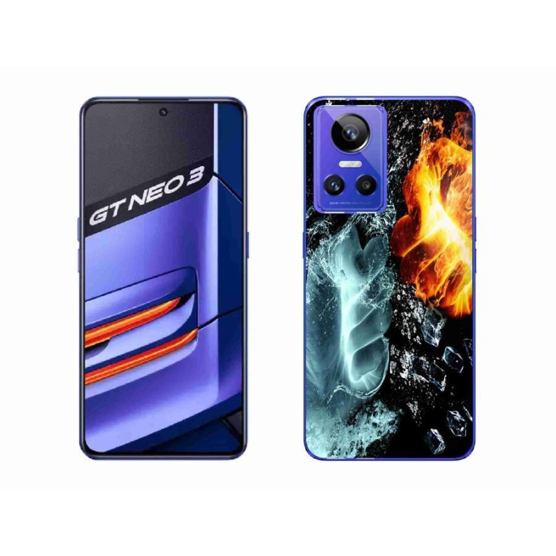 Gél borítás mmCase a Realme GT Neo 3 készülékhez - víz és tűz
