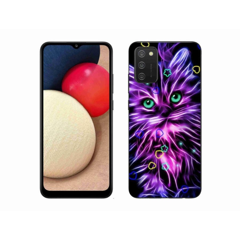 Zselés borítás mmCase Samsung Galaxy A02s (164.2x75.9x9.1mm) - absztrakt macska