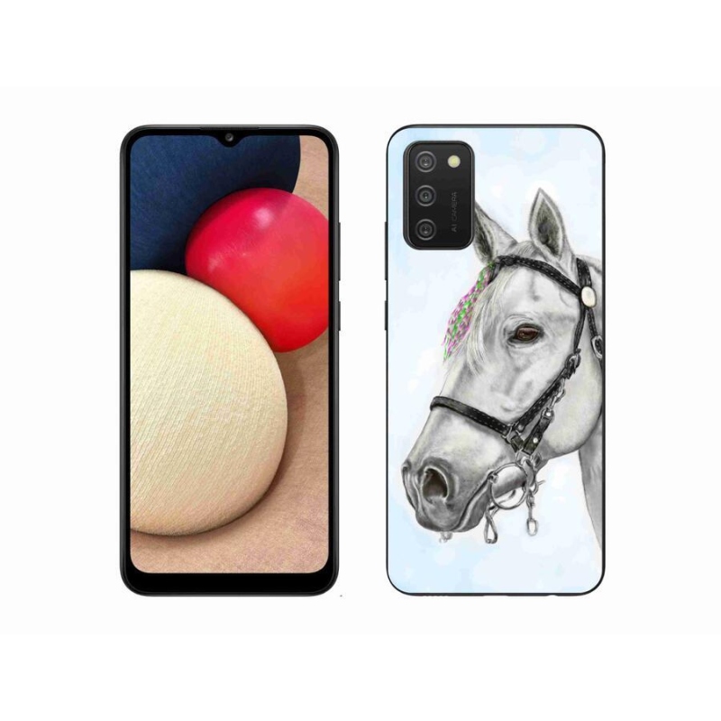 Gél borítás mmCase Samsung Galaxy A02s (164.2x75.9x9.1mm) - fehér ló 1