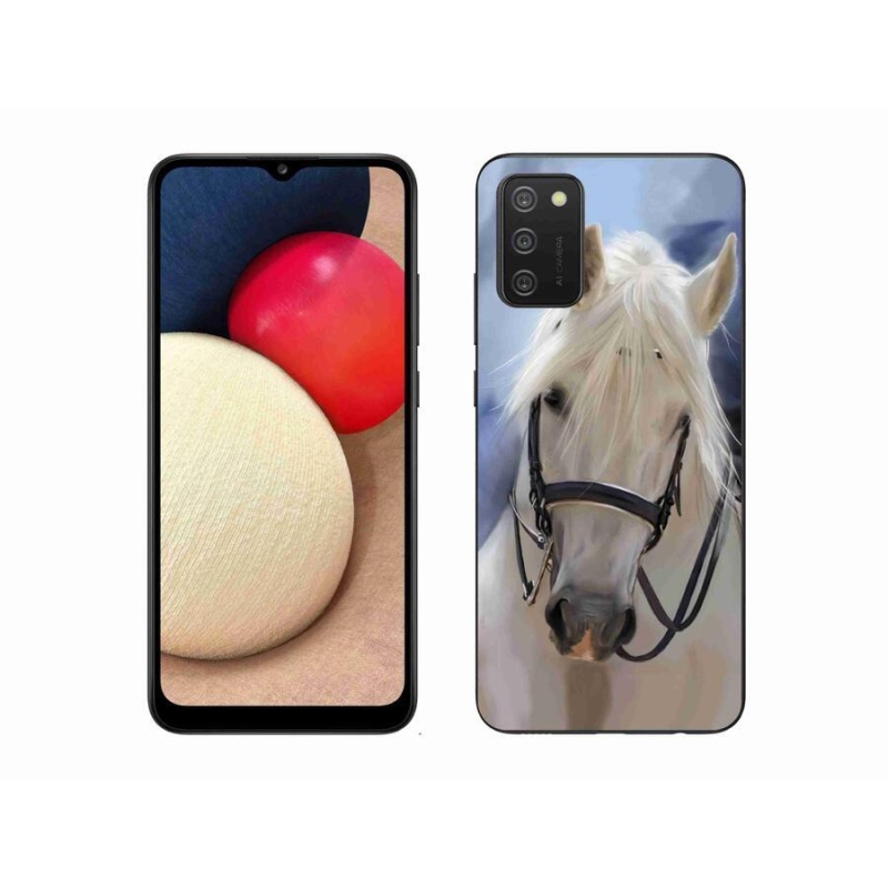 Zselés borítás mmCase Samsung Galaxy A02s (164.2x75.9x9.1mm) - fehér ló
