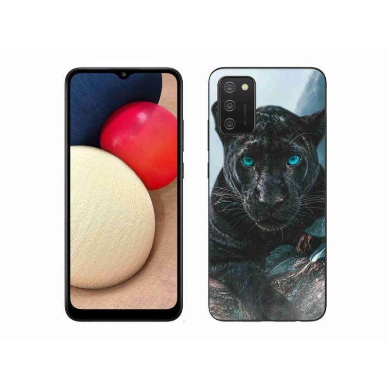 Zselés borítás mmCase Samsung Galaxy A02s (164.2x75.9x9.1mm) - fekete párduc