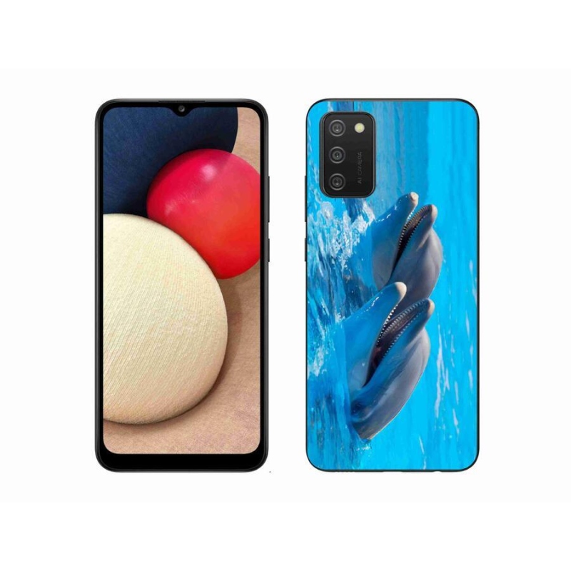 Zselés borítás mmCase mobil Samsung Galaxy A02s (164.2x75.9x9.1mm) - delfinek