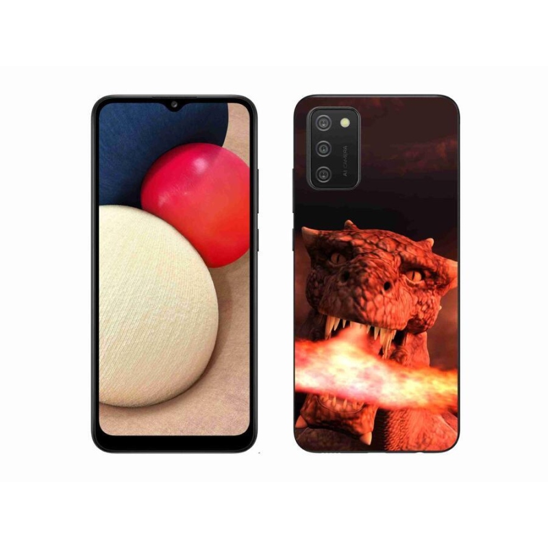 Zselés borítás mmCase mobiltelefonhoz Samsung Galaxy A02s (164.2x75.9x9.1mm) - sárkány