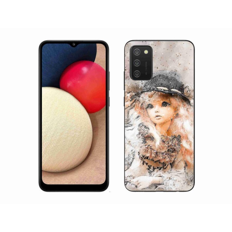 Zselés borítás mmCase Samsung Galaxy A02s (164.2x75.9x9.1mm) - lány kalapos sapkával