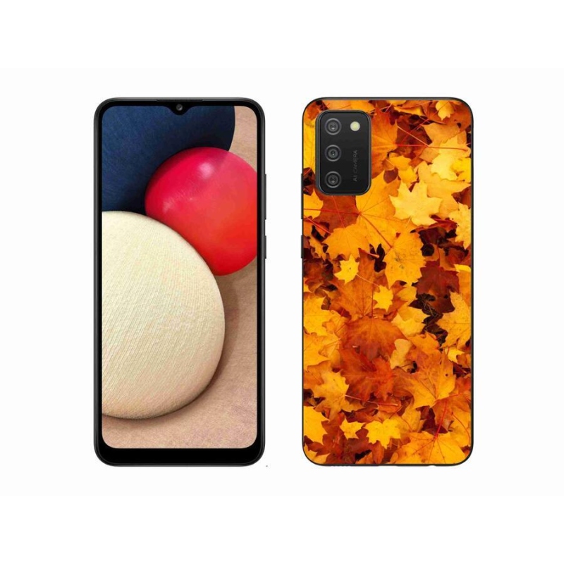 Zselés borítás mmCase Samsung Galaxy A02s (164.2x75.9x9.1mm) - juharlevelek