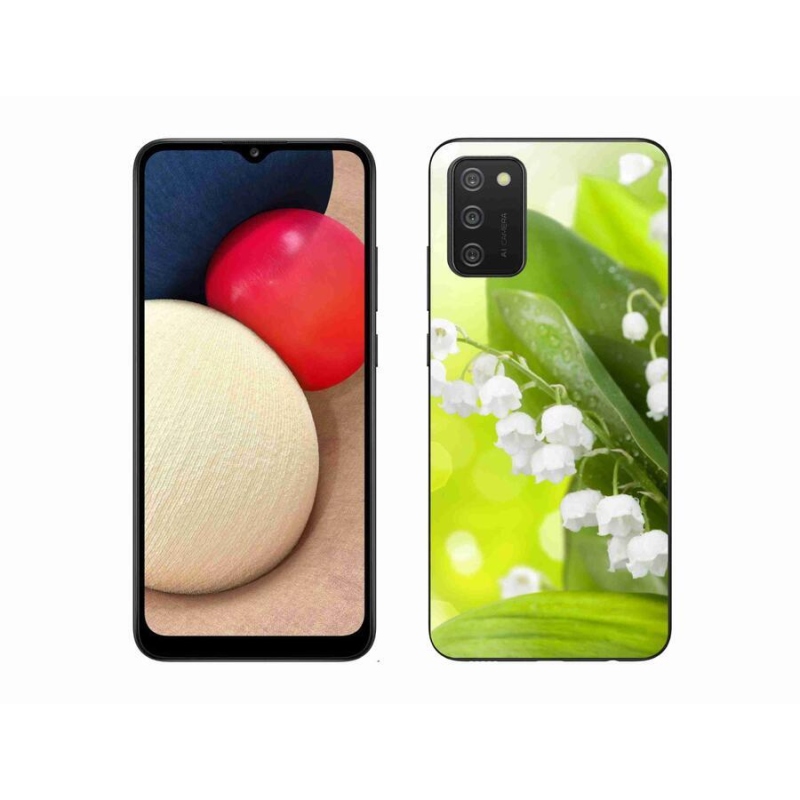 Gél borítás mmCase mobiltelefonhoz Samsung Galaxy A02s (164.2x75.9x9.1mm) - lily of the valley (gyöngyvirág)