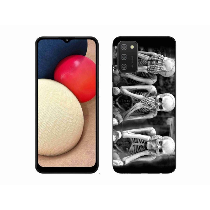 Zselés borítás mmCase mobil Samsung Galaxy A02s (164.2x75.9x9.1mm) - csontvázak