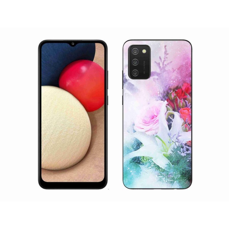 Gél borító mmCase Samsung Galaxy A02s (164.2x75.9x9.1mm) - virágok 4