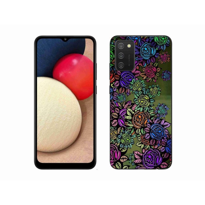 Gél borító mmCase Samsung Galaxy A02s (164.2x75.9x9.1mm) - virágok 6