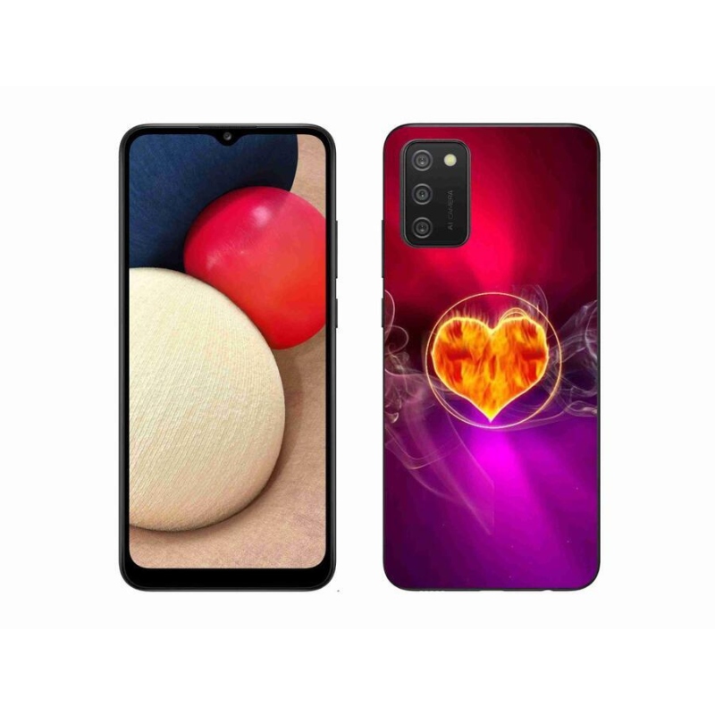Gél borítás mmCase mobil Samsung Galaxy A02s (164.2x75.9x9.1mm) - tűz szív