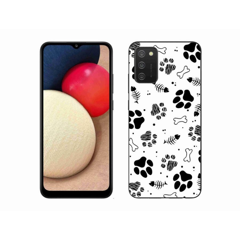 Zselés borítás mmCase Samsung Galaxy A02s (164.2x75.9x9.1mm) - kutyamancsok 1