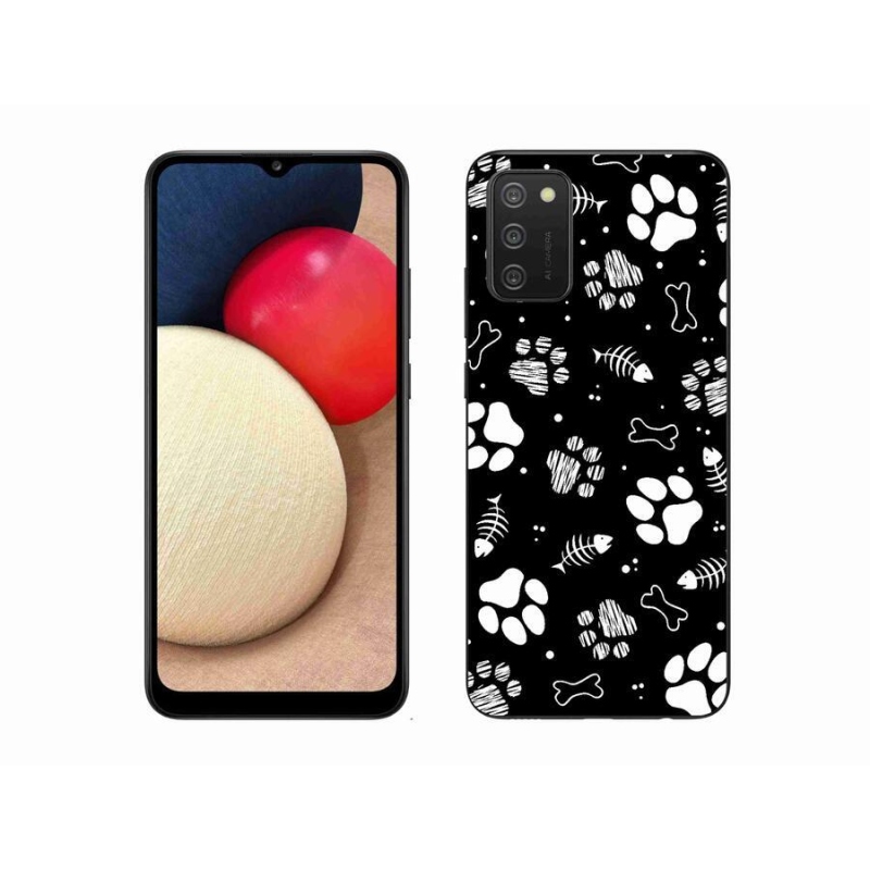 Zselés borítás mmCase Samsung Galaxy A02s (164.2x75.9x9.1mm) - kutyamancsok