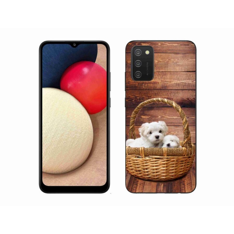 Zselés borítás mmCase Samsung Galaxy A02s (164.2x75.9x9.1mm) - kölyökkutyák