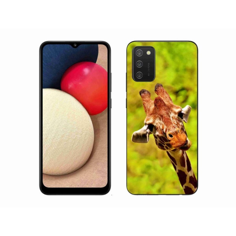 Zselés borítás mmCase Samsung Galaxy A02s (164.2x75.9x9.1mm) - zsiráf