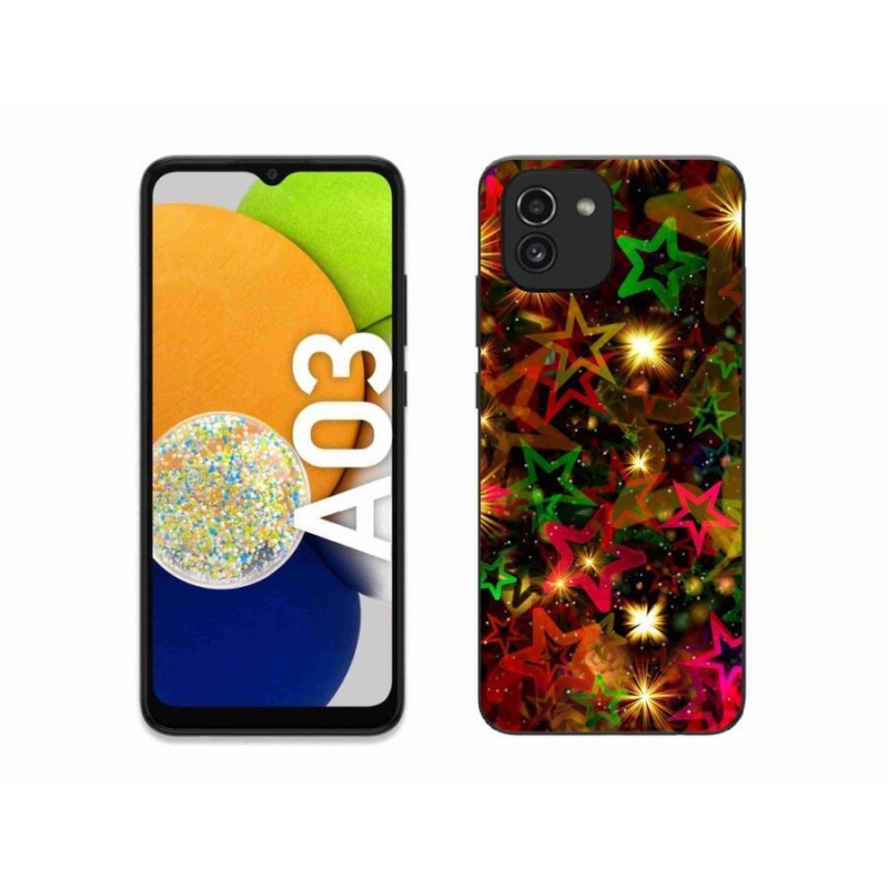Gél borítás mmCase a mobiltelefon Samsung Galaxy A03 - színes csillagok