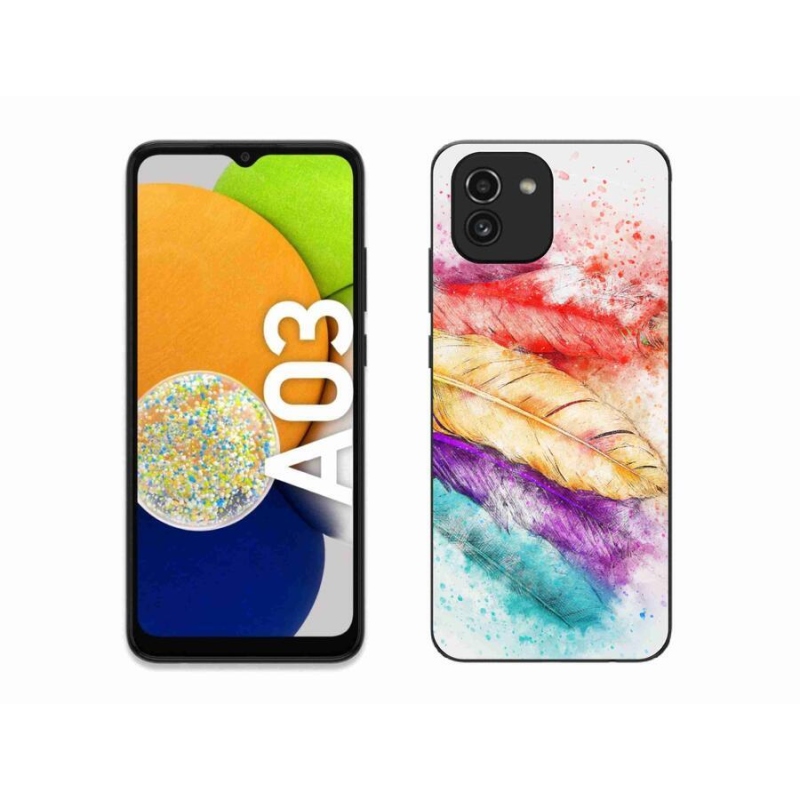 Gél borítás mmCase a mobiltelefon Samsung Galaxy A03 - színes tollak