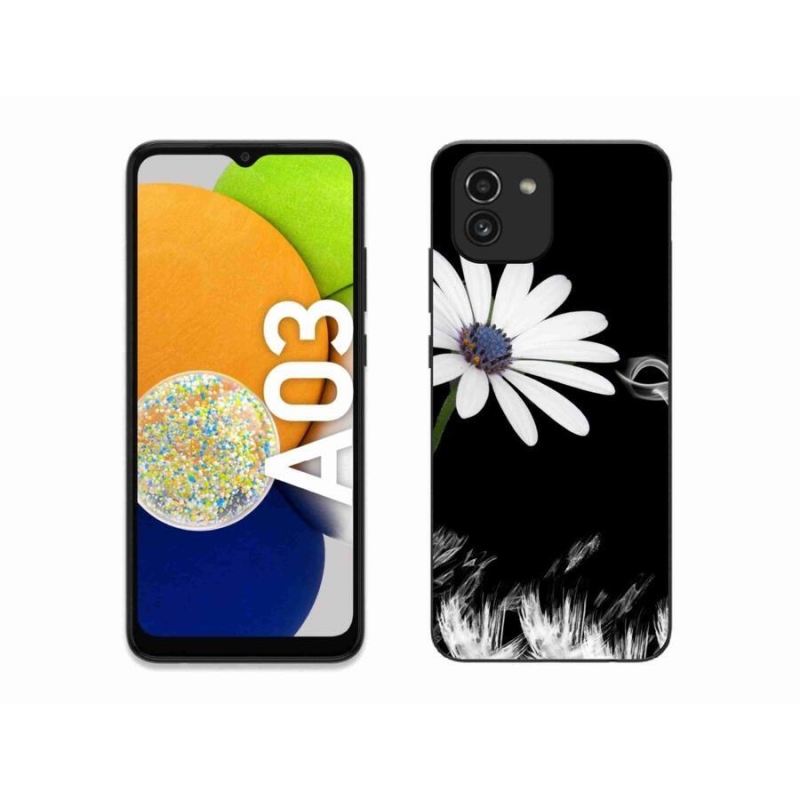 Gél védőhuzat mmCase Samsung Galaxy A03 - fehér virág