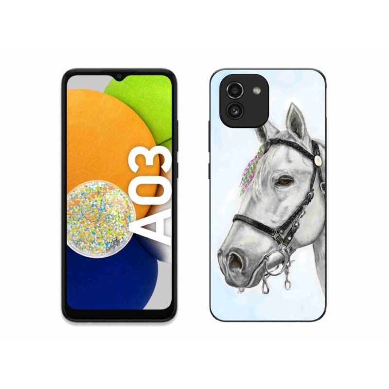 Zselés borítás mmCase Samsung Galaxy A03 - fehér ló 1