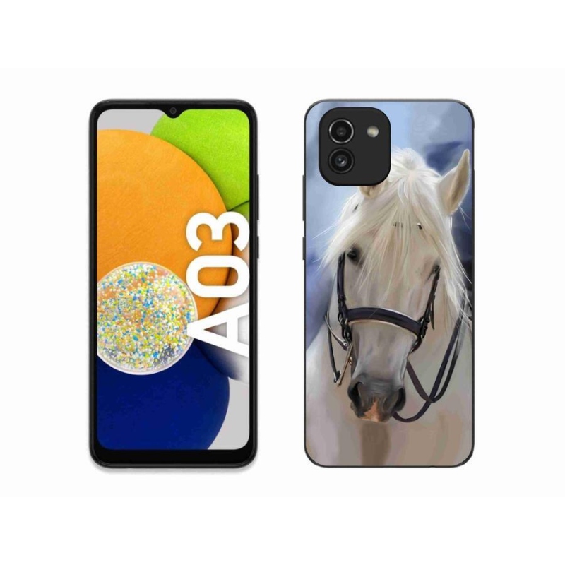 Zselés borítás mmCase Samsung Galaxy A03 - fehér ló