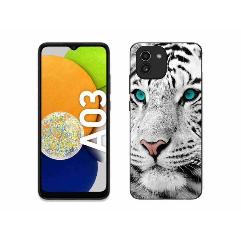 Zselés borítás mmCase Samsung Galaxy A03 - fehér tigris