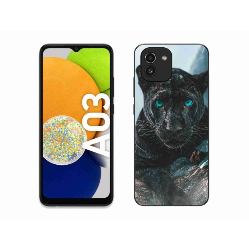 Gél védőhuzat mmCase Samsung Galaxy A03 - fekete párduc