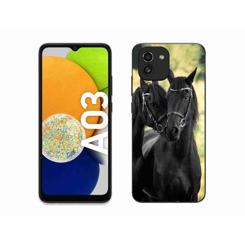 Gél borítás mmCase Samsung Galaxy A03 - két fekete ló