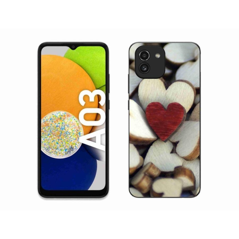 Gél borítás mmCase Samsung Galaxy A03 - gravírozott piros szív